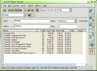 Screenshot of the application Kat CD Ripper - #1