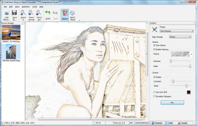 Screenshot of the application Sketch Drawer - #1