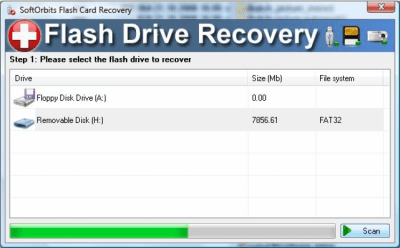 Screenshot of the application SoftOrbits Flash Drive Recovery - #1