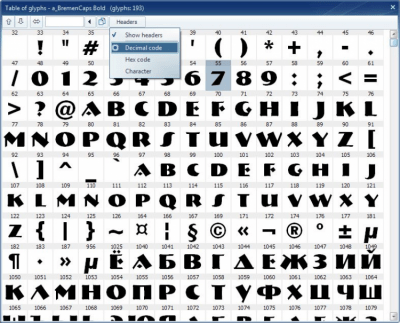 Screenshot of the application FontMassive - #1