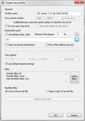 Screenshot of the application USBFlashCopy - #2