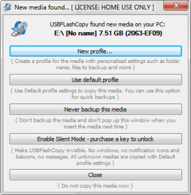 Screenshot of the application USBFlashCopy - #3